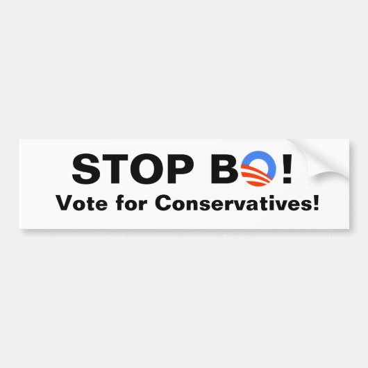 Stop Barack in november 2010! Bumpersticker (Voorkant)
