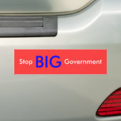 Stop BIG-regering Bumpersticker (Op auto)