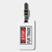 Stop bont handel teken rood bagagelabel (Voorkant verticaal)