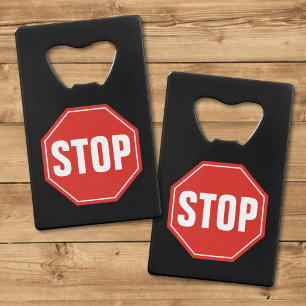 STOP Bord Kredietkaart Flessenopener