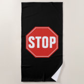 STOP Bord Strandlaken (Voorkant)