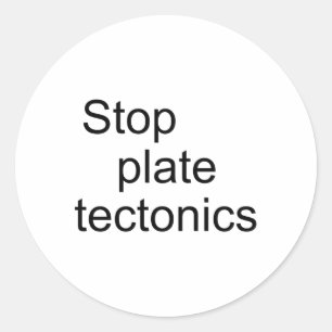 Stop bord-tektonica ronde sticker