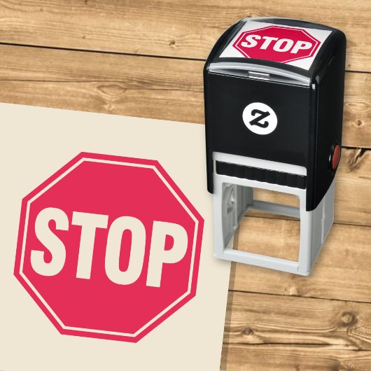 STOP Bord Zelfinktende Stempel