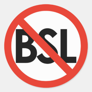 Stop BSL! Anti-BSL grote Stickers