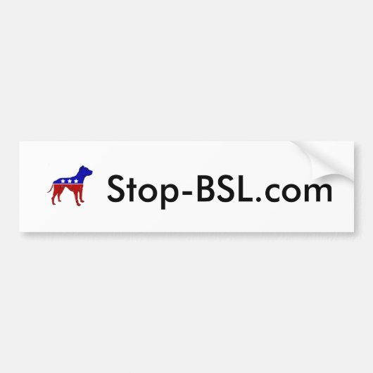 Stop-BSL.com Bumpersticker! Bumpersticker (Voorkant)