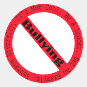 Stop Bullying-Logo by Shirley Taylor Ronde Sticker