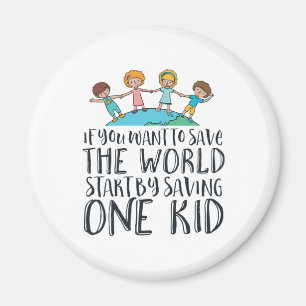 Stop campagne tegen kindermisbruik Hoop en liefde Magneet