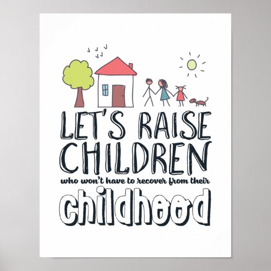 Stop campagne tegen kindermisbruik Hoop en liefde Poster (Voorkant)