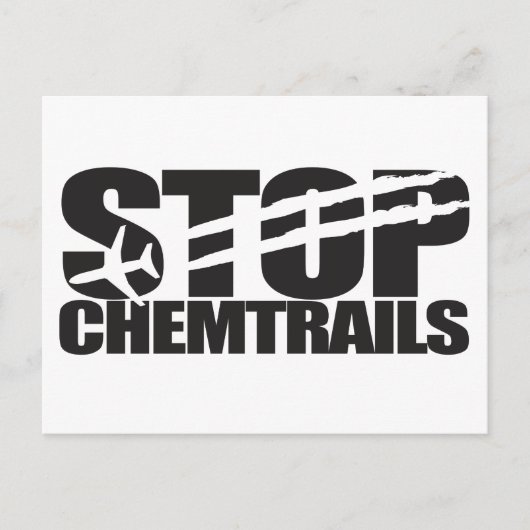 Stop Chemtrails Briefkaart (Voorkant)