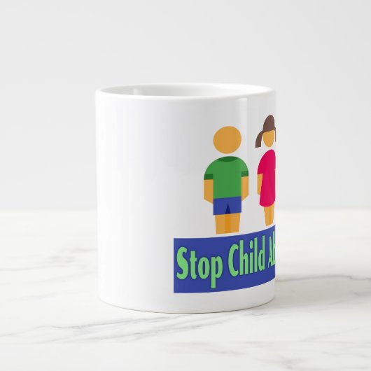 Stop Child Abuse - Jumbo Mug (Devant)
