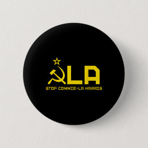 Stop Commie-la-Harris - Kommie Kamala Harris Ronde Button 5,7 Cm