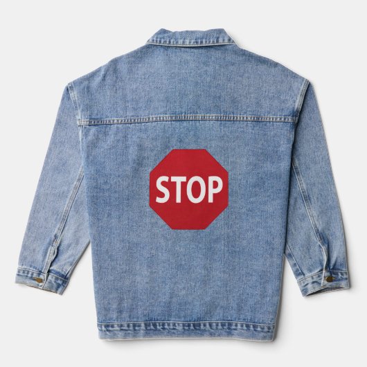 STOP conception de panneau Denim Veste (Verso)