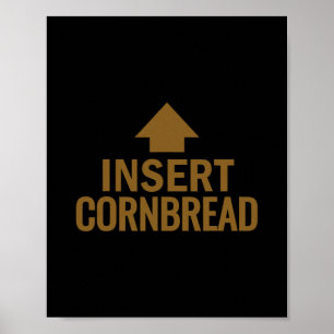 Stop Cornbread Grappige Thanksgiving Wijzende Pijl Poster