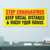 Stop Corona Virus Covid 19 banderole (Salon professionnel)