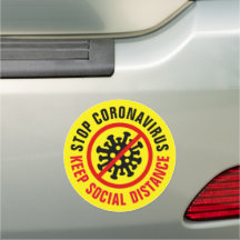 Stop Corona Virus Covid 19 logo Sociale vervorming