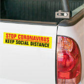 Stop CoronaVirus Covid19 slogan social distcing Bumpersticker (Op Truck)