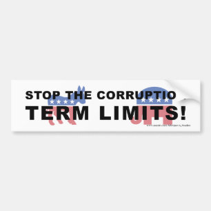 Stop corruptie, Term Limieten - Bumper Bumpersticker