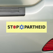 Stop de apartheid bumpersticker (Op auto)