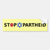 Stop de apartheid bumpersticker (Voorkant)