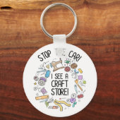 Stop de auto! Ik zie een Craft Store Sleutelhanger (Voorkant)