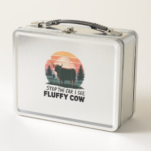 Stop de auto Zie Fluffy Koe Highland Koe Boerderij