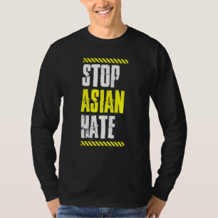 Stop de Aziatische Hate Warning Tape American Prid T-shirt
