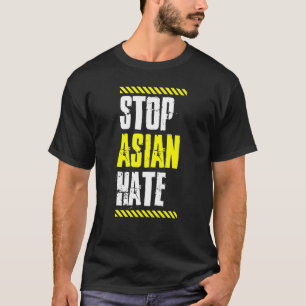 Stop de Aziatische Hate Warning Tape American Prid T-shirt