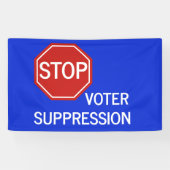 Stop de Banner van de Onderdrukking van de Stemmer (Horizontaal)