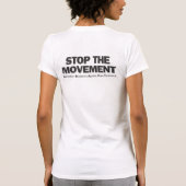 STOP DE BEWEGING (ontwerp 2) T-shirt (Achterkant)