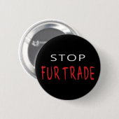 Stop de bonthandel ronde button 5,7 cm (Voorkant /achterkant)