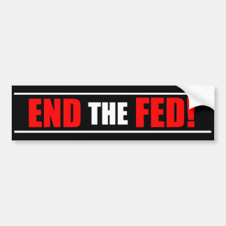 Stop de Fed! Bumpersticker - Rood en zwart