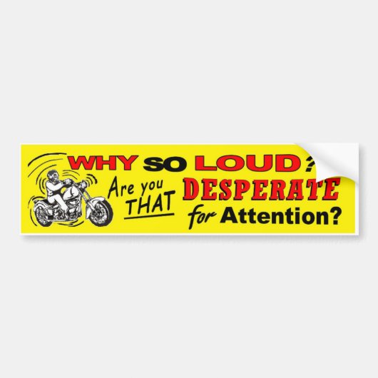 Stop de geluidsvervuiling! bumpersticker (Voorkant)