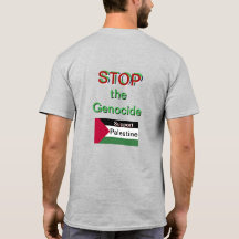 "Stop de genocide"Mannen Basic T-Shirt