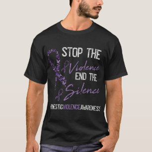 Stop de geweldpleging in het huiselijk geweld t-shirt