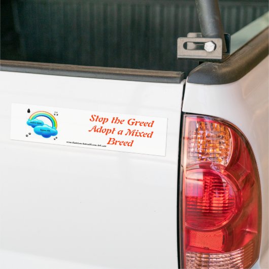 Stop de Greed Bumpersticker (Op Truck)