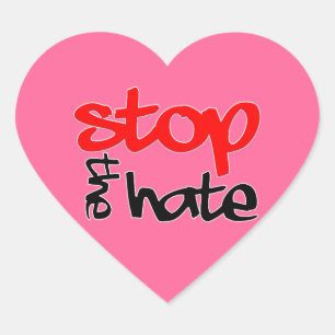 Stop de Haat Hart Sticker