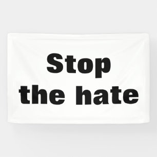 Stop de haat spandoek