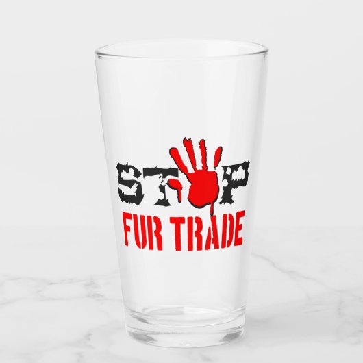 Stop de handel glas (Voorkant)