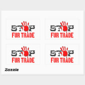 Stop de handel rechthoekige sticker (Vel)