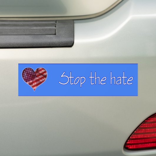 Stop de Hate Bumpersticker (Op auto)