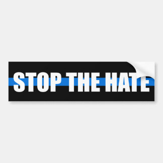 "STOP DE HATE" OP DE THIN BLUE LIJN BUMPERSTICKER