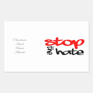 Stop de Hate Rechthoekige Sticker