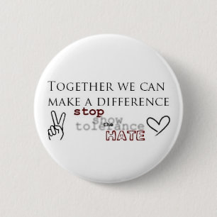 Stop de Hate Ronde Button 5,7 Cm
