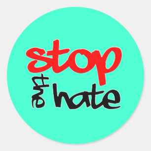 Stop de Hate Ronde Sticker
