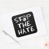 Stop de Hate Vierkante Sticker (Envelop)