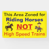 Stop de hogesnelheidsspoorlijn tegen de verwoestin spandoek (Horizontaal)