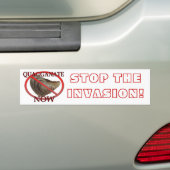 Stop de invasie bumpersticker (Op auto)
