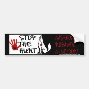 STOP DE JACHT - MINNESOTA - GASHKOZIN! (Word wakke Bumpersticker
