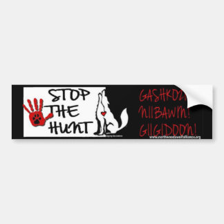 STOP DE JACHT - MINNESOTA - GASHKOZIN! (Word wakke Bumpersticker