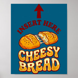 Stop de kaasbrood shirt grappige fijnproever pizza poster